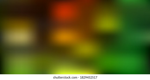 Plantilla borrosa de vector amarillo verde oscuro. Ilustración de color abstracta con gradiente desdibujado. Diseño moderno para tus aplicaciones.