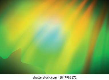 Dark Green, Yellow vector blurred bright template. Shining colorful illustration in smart style. Completely new design for your business.
