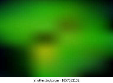 Dark Green, Yellow vector blurred shine abstract template. Glitter abstract illustration with gradient design. Smart design for your work.