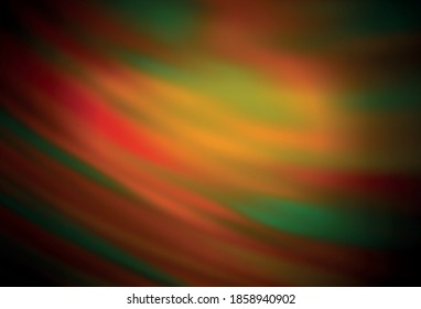 Verde oscuro, vector amarillo borroso brillo de textura abstracta. Ilustración colorida abstracta con gradiente. Fondo para un teléfono móvil.