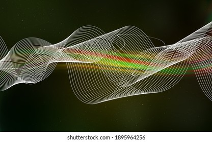Verde oscuro, vector amarillo borroso brillo de fondo abstracto. Ilustración abstracta colorida con gradiente. Nuevo diseño para su negocio.
