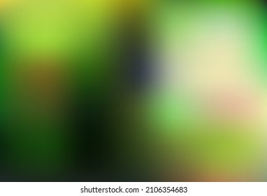 Dunkelgrüne, gelbe, unscharfe Vektorgrafik und farbige Vorlage. Farbige Illustration im unscharfen Stil mit Farbverlauf. Probieren Sie Ihre kreativen Designs aus.