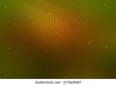 Dark Green, Yellow vector Blurred bubbles on abstract background with colorful gradient. Glitter abstract illustration with blurred drops of rain. Modern design for a business card.