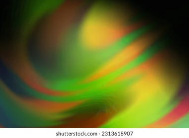Verde oscuro, amarillo vector borroso brillo abstracto plantilla. Ilustración colorida en estilo abstracto con gradiente. Fondo para un teléfono móvil.