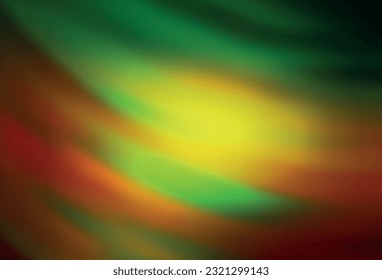 Dark Green, Yellow vector blurred shine abstract texture. Glitter abstract illustration with gradient design. New design for your business.