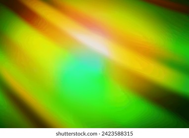 Dark Green, Yellow vector blurred shine abstract template. Glitter abstract illustration with gradient design. New way of your design.