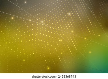 Vector verde oscuro, amarillo Diseño decorativo borroso en estilo abstracto con burbujas. Hermosa ilustración de colores con círculos borrosos en estilo natural. Fondo de pantalla para un teléfono celular.