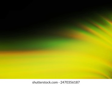 Verde oscuro, Vector amarillo borroso fondo brillante. Ilustración abstracta geométrica moderna con gradiente. La Plantilla para los fondos de los teléfonos celulares.