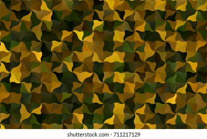 Dark Green, Yellow vector blurred background. A vague circumflex abstract illustration with gradient. A completely new template for your business design.
