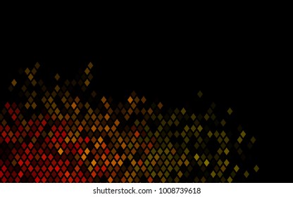 Dark Green, Yellow vector blurry rectangular background. Geometric background in square style with gradient. The pattern can be used for brand-new background.