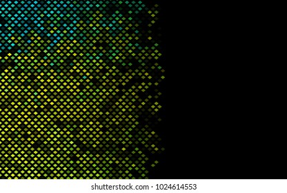 Dark Green, Yellow vector blurry rectangular background. Geometric background in square style with gradient. The pattern can be used for brand-new background.