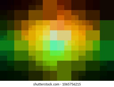 Dark Green, Yellow vector blurry rectangle background design. Geometric background in Origami style with gradient. 
