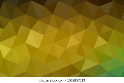Dark Green, Yellow vector blurry triangle texture. Shining colored illustration in a new style. Brand-new design for your business.