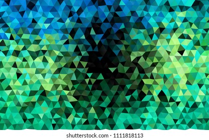 Dark Green, Yellow vector blurry triangle template. Glitter abstract illustration with an elegant design. A new texture for your design.