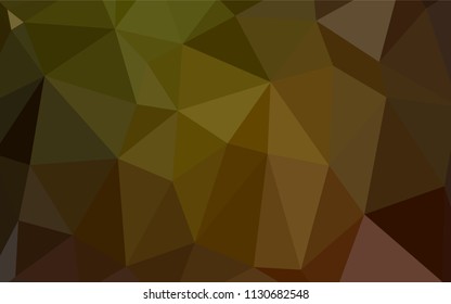 Dark Green, Yellow vector blurry triangle pattern. Colorful abstract illustration with gradient. That pattern can be used as a part of a brand book.