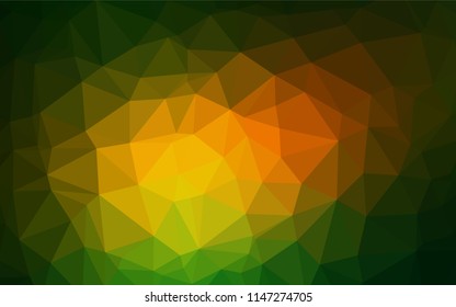 Dark Green, Yellow vector blurry hexagon texture. Shining colored illustration in a Brand new style. Brand new design for your business.