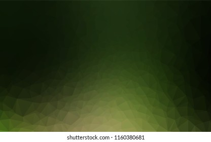 Dark Green, Yellow vector blurry hexagon template. A sample with polygonal shapes. Brand new style for your business design.