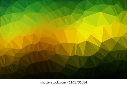 Dark Green, Yellow vector blurry hexagon pattern. Colorful illustration in abstract style with gradient. The completely new template can be used for your brand book.