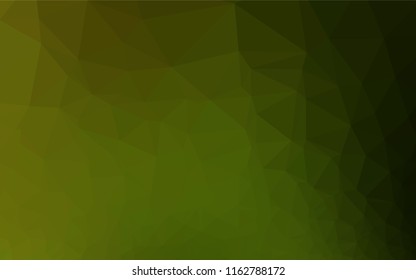 Dark Green, Yellow vector blurry hexagon texture. Creative geometric illustration in Origami style with gradient. A completely new template for your business design.