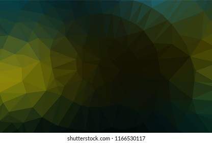 Dark Green, Yellow vector blurry hexagon texture. Creative illustration in halftone style with gradient. The best triangular design for your business.