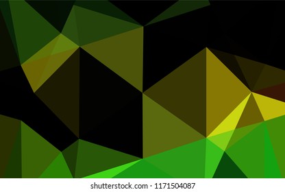 Dark Green, Yellow vector blurry hexagon texture. Modern geometrical abstract illustration with gradient. The elegant pattern can be used as part of a brand book.