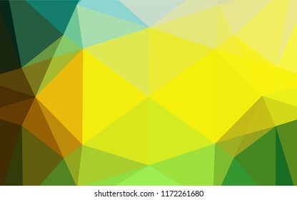 Dark Green, Yellow vector blurry hexagon template. A completely new color illustration in a vague style. A completely new template for your business design.