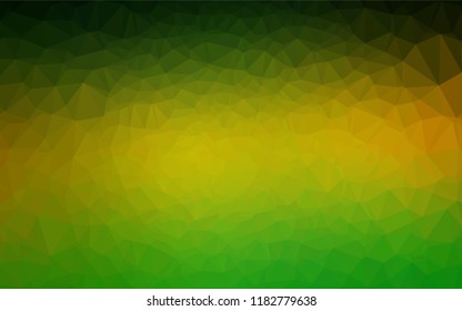 Dark Green, Yellow vector blurry hexagon texture. Brand new colored illustration in blurry style with gradient. Brand new design for your business.