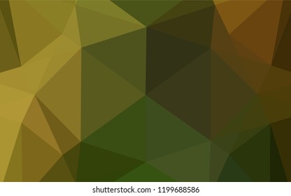 Dark Green, Yellow vector blurry hexagon texture. Colorful abstract illustration with gradient. The elegant pattern can be used as part of a brand book.