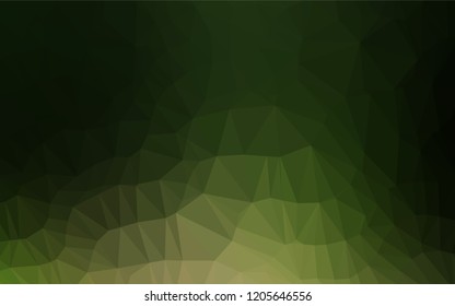 Dark Green, Yellow vector blurry hexagon texture. A sample with polygonal shapes. The completely new template can be used for your brand book.