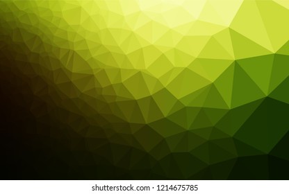 Dark Green, Yellow vector blurry hexagon pattern. Glitter abstract illustration with an elegant design. A completely new design for your business.