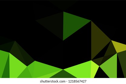 Dark Green, Yellow vector blurry hexagon pattern. Shining illustration, which consist of triangles. The textured pattern can be used for background.