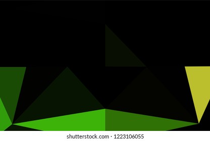 Dark Green, Yellow vector blurry hexagon pattern. Creative illustration in halftone style with gradient. A completely new design for your business.
