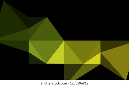 Dark Green, Yellow vector blurry hexagon texture. Colorful illustration in abstract style with gradient. The best triangular design for your business.