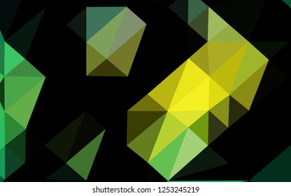 Dark Green, Yellow vector blurry triangle texture. Colorful illustration in abstract style with gradient. Elegant pattern for a brand book.