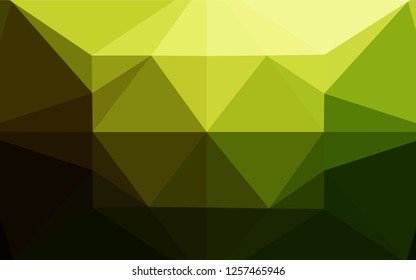 Dark Green, Yellow vector blurry hexagon texture. Modern geometrical abstract illustration with gradient. The elegant pattern can be used as part of a brand book.