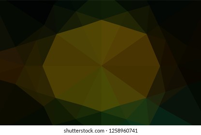 Dark Green, Yellow vector blurry hexagon pattern. Shining colored illustration in a Brand new style. The textured pattern can be used for background.