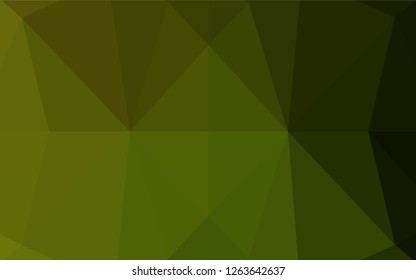 Dark Green, Yellow vector blurry hexagon pattern. A completely new color illustration in a vague style. The polygonal design can be used for your web site.