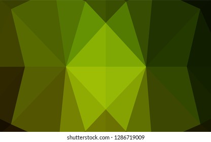 Dark Green, Yellow vector blurry hexagon pattern. Colorful illustration in abstract style with gradient. Brand new design for your business.