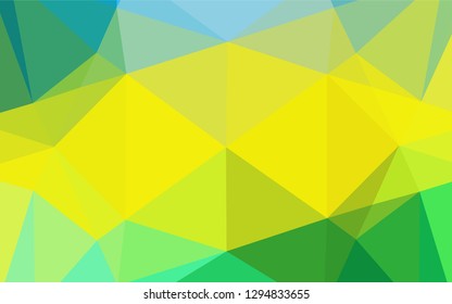 Dark Green, Yellow vector blurry hexagon template. Colorful abstract illustration with gradient. A completely new design for your business.