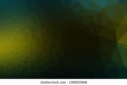 Dark Green, Yellow vector blurry triangle pattern. Modern geometrical abstract illustration with gradient. New texture for your design.