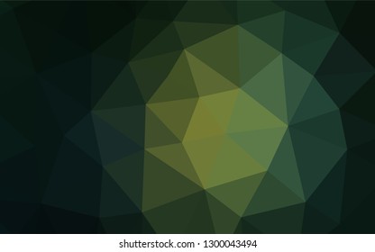 Dark Green, Yellow vector blurry hexagon template. Colorful abstract illustration with gradient. A completely new template for your business design.