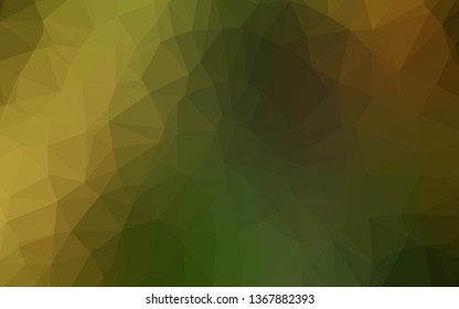 Dark Green, Yellow vector blurry triangle pattern. A completely new color illustration in a vague style. Template for your brand book.