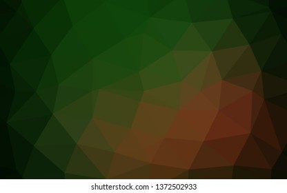 Dark Green, Yellow vector blurry triangle template. An elegant bright illustration with gradient. Template for your brand book.