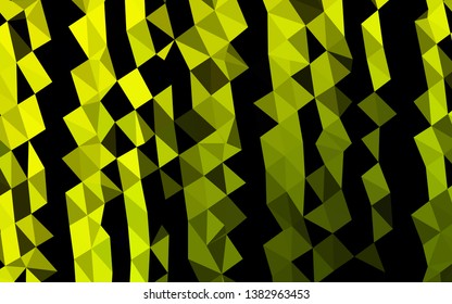 Dark Green, Yellow vector blurry triangle texture. Modern geometrical abstract illustration with gradient. Template for a cell phone background.