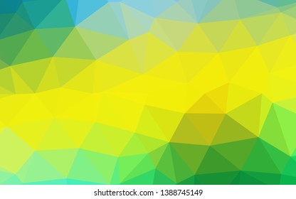 Dark Green, Yellow vector blurry triangle texture. An elegant bright illustration with gradient. New texture for your design.