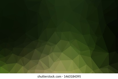 Dark Green, Yellow vector blurry triangle texture. A completely new color illustration in a vague style. Template for your brand book.