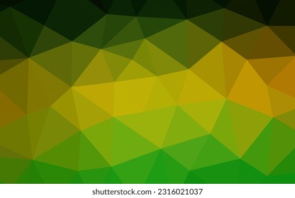 Verde oscuro, textura de hexágono vectorial amarillo borroso. Muestra con formas poligonales. Una plantilla completamente nueva para el diseño de su negocio.