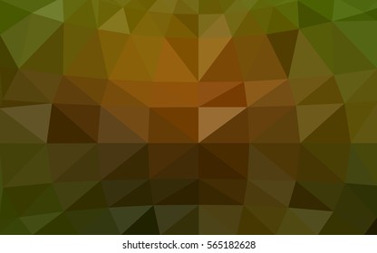 Dark Green Yellow vector blurry triangle background design. Geometric background in Origami style with gradient. 