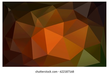 Dark Green, Yellow vector blurry triangle background design. Geometric background in Origami style with gradient. 