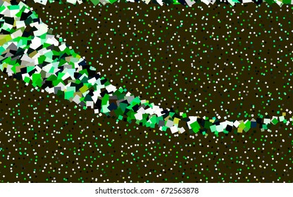 Dark Green, Yellow vector blurry rectangular background. Geometric background in square style with gradient. The pattern can be used for brand-new background.